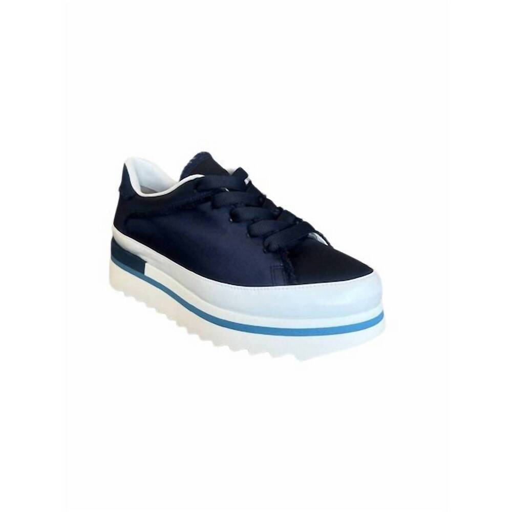 NEW SOFTWAVES women's licia platform sneakers in white ink